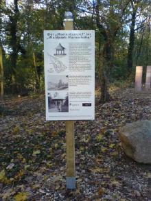 Infoschild im Waldpark Marienhöhe