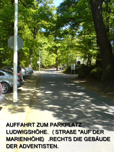 Zufahrt zum Parkplatz Ludwigsh&ouml;he