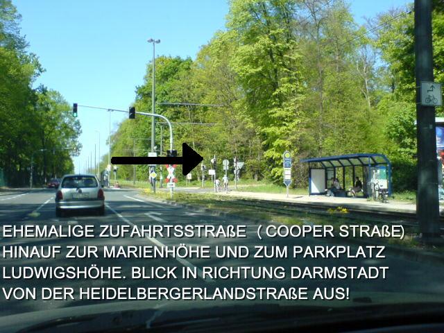 Ehmalige Zufahrt von der Heidelberger-Landstra&szlig;e aus
