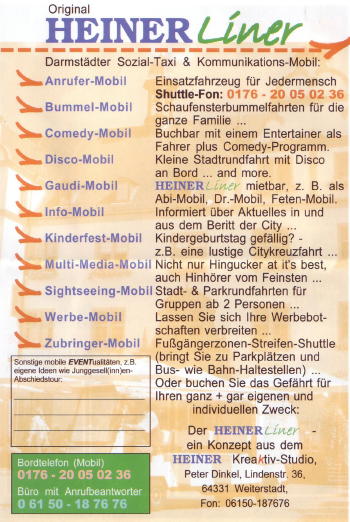 Heiner-Liner und OHA-Leiner von Peter Dinkel